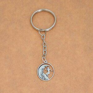 Key Chain Surfer Girl Beach Metal Key Ring 333KC